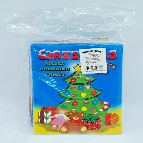 Christmas Holiday Activity Pads (1 Dozen) Stocking Stuffers, Giveaways, Favors 