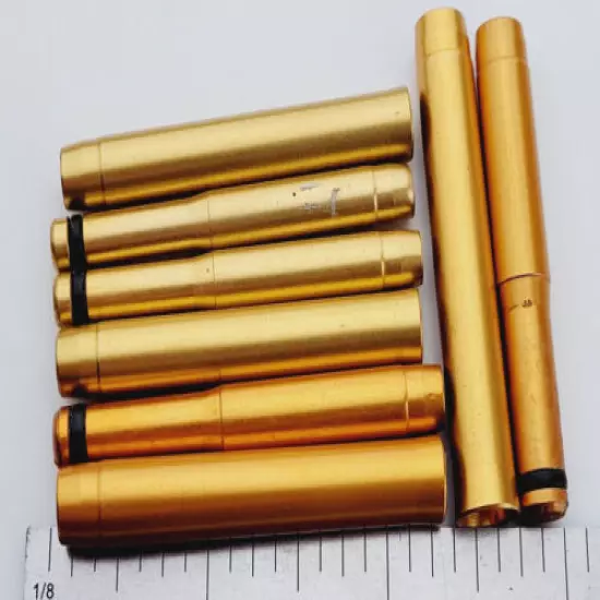 4 Metal Ferrules Fishing Rod Parts (Gold, with O-Rings)