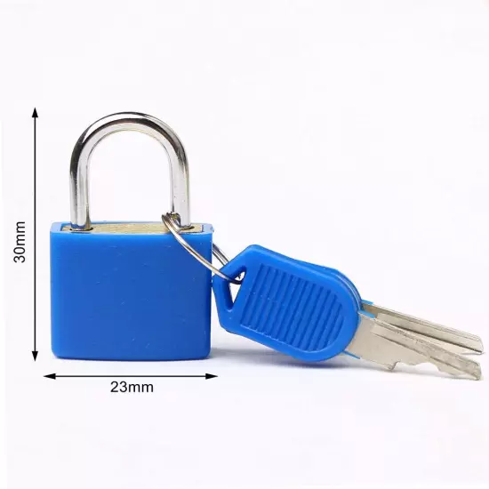 Mini Padlock with Key Suitcase Lock 4 Colors Backpack Luggage Small Locks 4Pcs