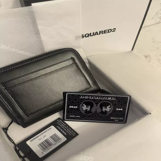 DSQUARED2 Card Holder GRAFFITI All Black WALLET