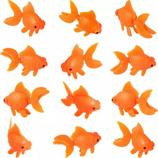 Title: 12-Pack Floating Goldfish Decorations for Aquarium, Tank, & Terrarium