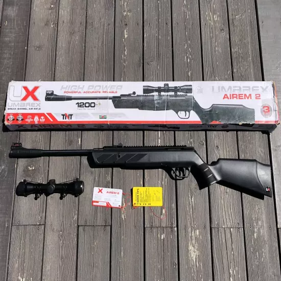 Umarex Airem 2 Break Barrel Air Rifle Black .177 cal Pellet 4x32 SCOPE - 2280203