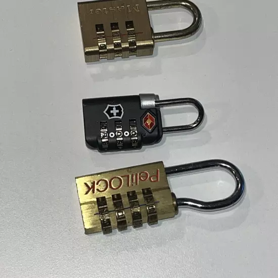 Various combination Travel Locks (Qty 3)