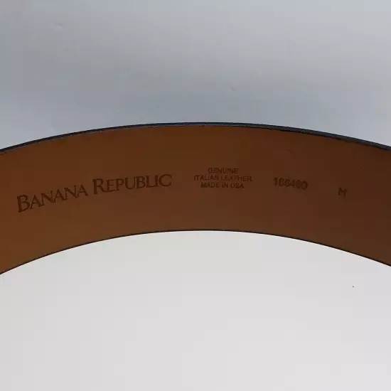 Banana Republic Belt Italian Leather Med. Made in Usa Contoured, Slight Curve