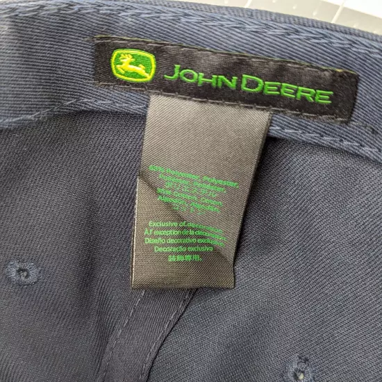 John Deere Navy Snapback Hat Cap Top of the World Fanatics