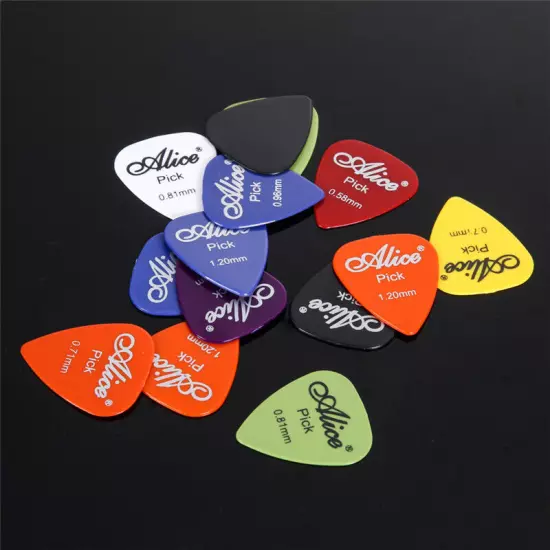 100 x Guitar Picks Acoustic Electric Plectrums 0.58/0.71/0.81/0.96/1.2/1.5 W Box