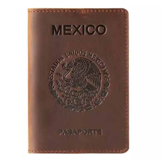 New Mexico Mexican passport Cover 100% Genue Leather Covers Pasaporte New Travel