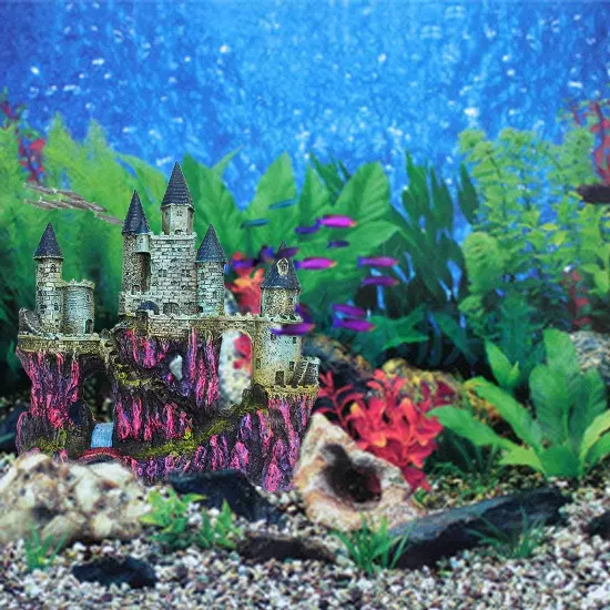 Aquarium Resin Castle Decoration Fish Tank Driftwood Castle Cave Hideouts House 