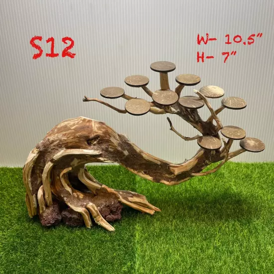 Aquarium Driftwood Bonsai Tree for Freshwater or Reptiles Habitat | Handmade