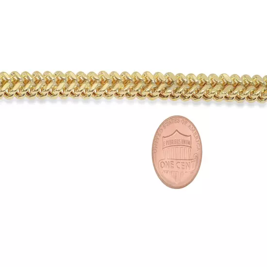 Brand New 10k Yellow Gold Franco Chain Necklace 1.5mm-6mm Sz 16"-40" Hollow