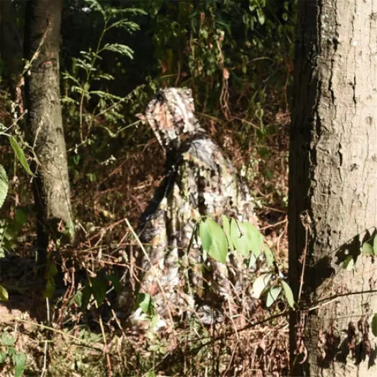 3D Bionic Camo Poncho Ghillie Suit Sniper Birdwatch Clothing Cloak For Hunting