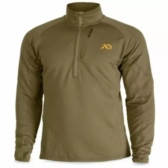 NEW First Lite Mens Klamath Quarter Zip Up Conifer Hunting Grid Fleece MEDIUM 