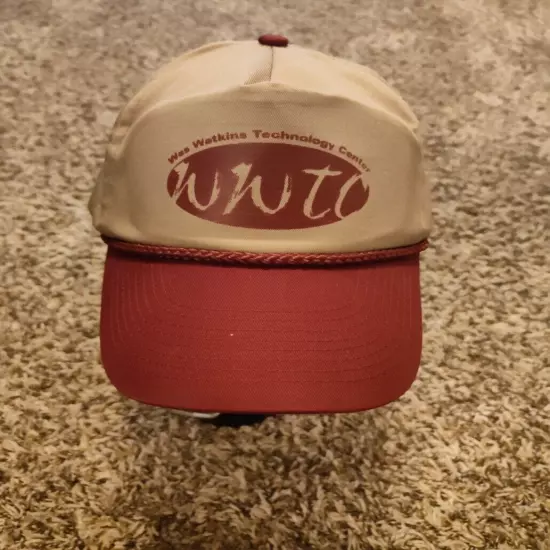 WWTC Wes Watkins Technology Center Hat Adult Mens Brown Snap Back Cap Adjustable