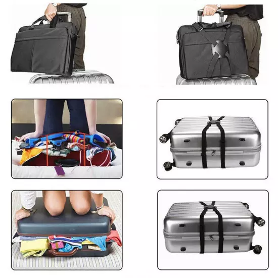 Travel Luggage Strap Suitcase Belts Elastic Telescopic Travel Bag Belt Suitca ❀