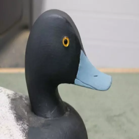 Vintage Bluebill Duck Decoy, Dan Markley, Trenton Michigan Cedar, Never Rigged