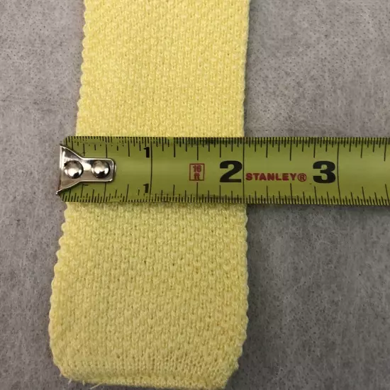 Designer Collection Knit Sock Neck Tie Square Skinny Yellow Cotton 2 Inches Wide