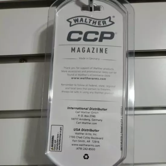 Walther CCP 380 ACP 8-Round Magazine