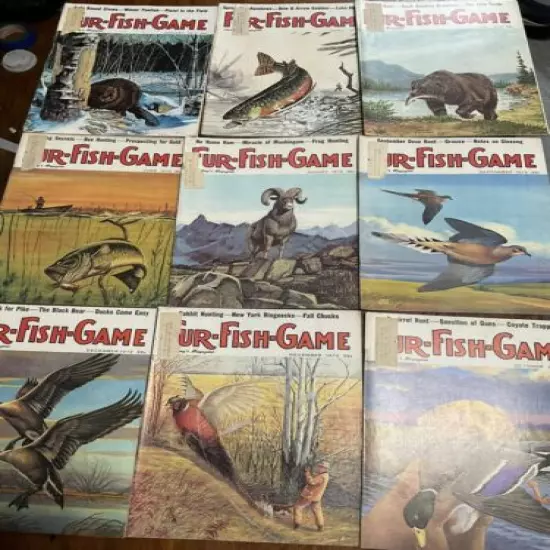 1972 Lot Of Outstanding Condition Fur Fish Game Magazines Great Shape Artwork