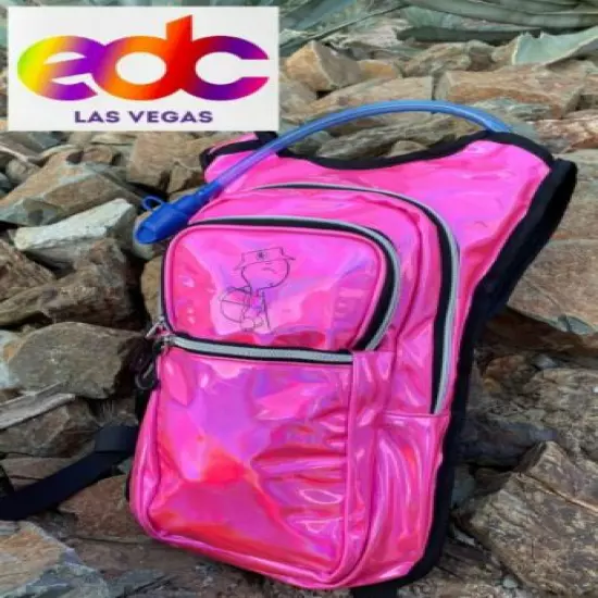 Hiking Turtle Holographic Hydration Hydropack Backpack Pink|Holo|Glitter 2L