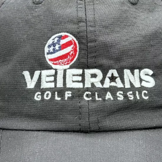 Veterans Golf Classic Hat Black Adult One-Size Adj Antigua Poly Used