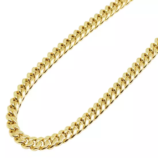 Men's Yellow Gold Solid Miami Cuban Link 9mm Chain Necklace 20-30 Inches 14k