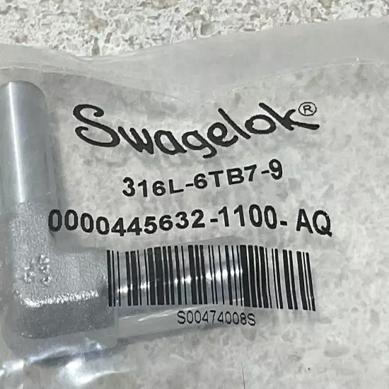 Swagelok 316L-6TB7-9 NEW (Lot of 9)