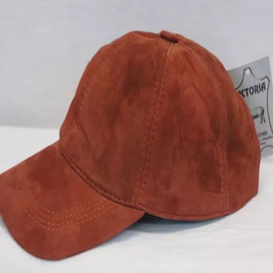 100% REAL GENUINE LAMBSKIN SUEDE LEATHER Baseball Cap Hat Sport Visor 36 COLORS