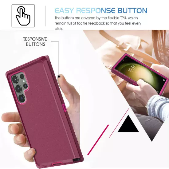 For Samsung Galaxy S24 S23 S22 S21 Ultra Plus S23 FE Shockproof Phone Case Cover