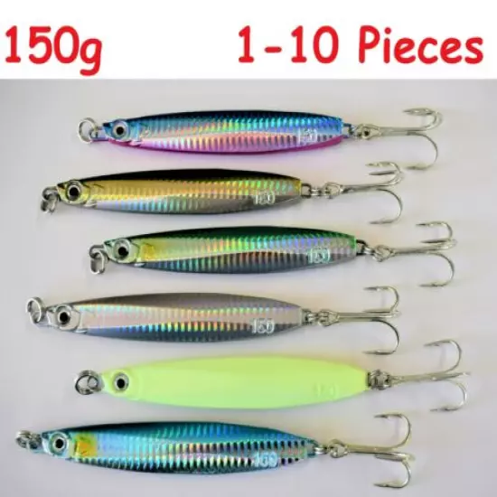 1 to 10 Pieces 150g/5.25oz Colt Sniper Metal Vertical Jigs Choose Color & Pieces