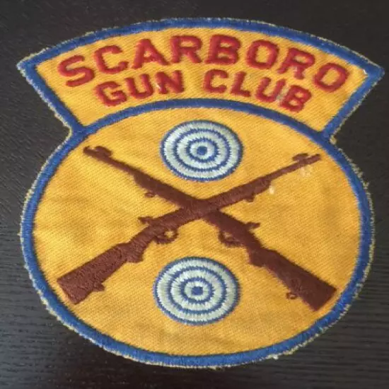 RARE Early Scarboro Scarborough Maine Gun Club NRA Shooting Rifle Patch LOOK!!