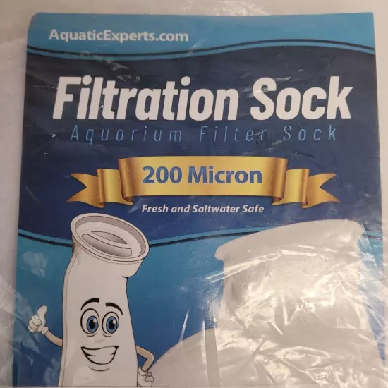 Aquatic Experts Drawstring Felt Filter Socks 4 inch Opening 200 Micron - Short