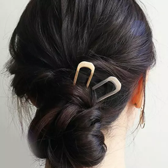 U Shaped Hair Pin Stick Meatball Hair Clips Hairstyle Women Girl Headdress Plugต