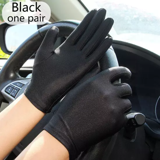 Women Spandex Driving Gloves Show Etiquette Sunscreen Cotton Thin Gloves