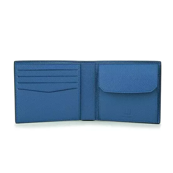 Dunhill Bifold Wallet Cadogan 18F2320CA410 Navy Calf Leather Logo Men