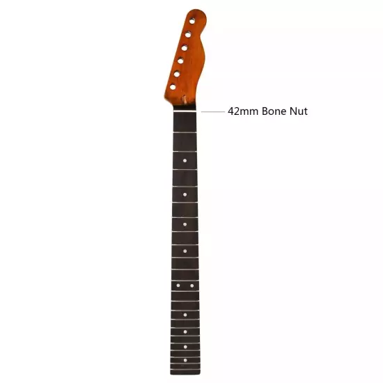 22 Frets Roasted Maple Electric Guitar Neck Rosewood for Fender TL Replacement