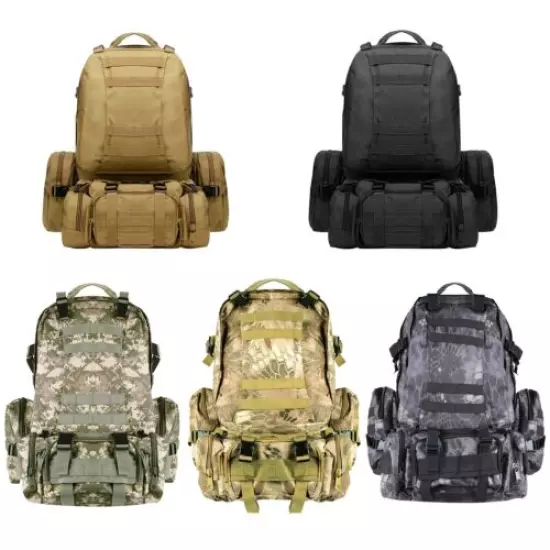 40L/55L Outdoor Military Tactical Backpack Rucksack Camping Hiking Trekking NEW