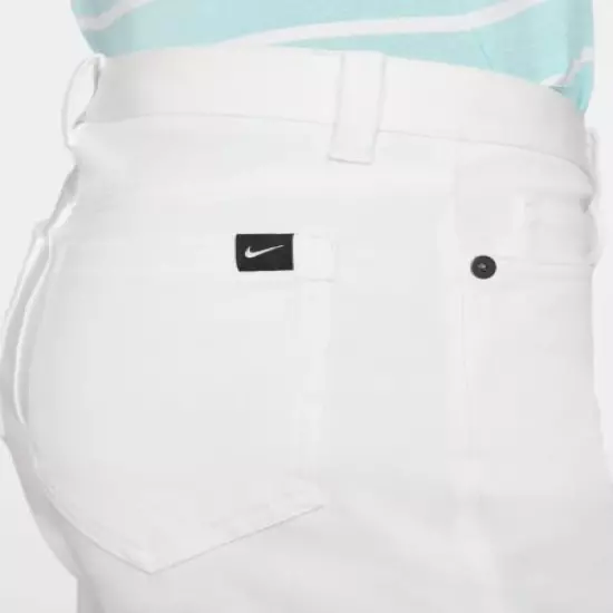 Nike Slim Fit Golf Pants Mid Rise Dri-Fit Zip Fly White Womens 10 BV6081-100 NWT