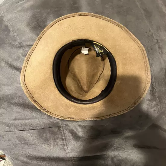 Henschel Hat Co. Tan/Brown Leather SM Western Cowboy