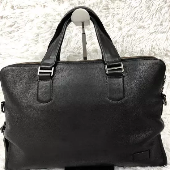 All Leather Tumi Business Bag 2Way Black 3 Layer Grained A4 Available