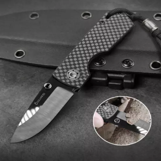 Ultra-light mini Carbon fiber folding knife fruit knife with Ceramic blade