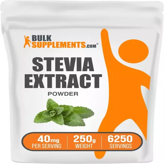 BulkSupplements Stevia Extract Powder 250g - 40 mg Per Serving