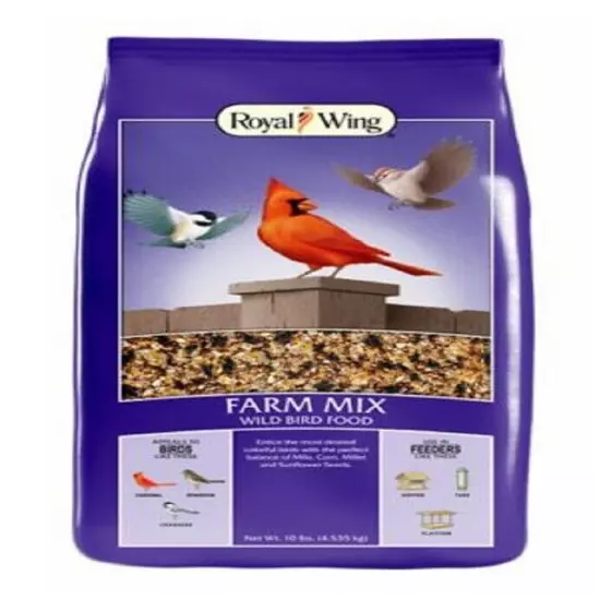 Royal Wing 13133 Animals & Pet Supplies 10 Pounds Farm Mix Wild Seed Bird Food