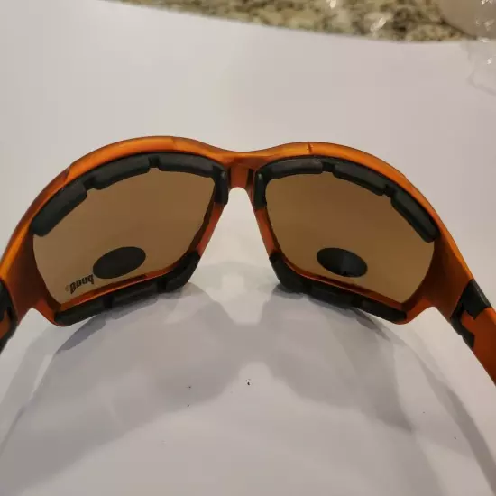 NEW Pugs Throttlez Sunglass Convert To Goggles Orange Frame / Black Lens