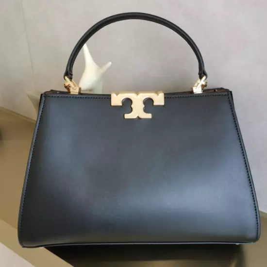 Tory Burch Eleanor Satchel Handbag Shoulder Bag Black Leather Outlet Products