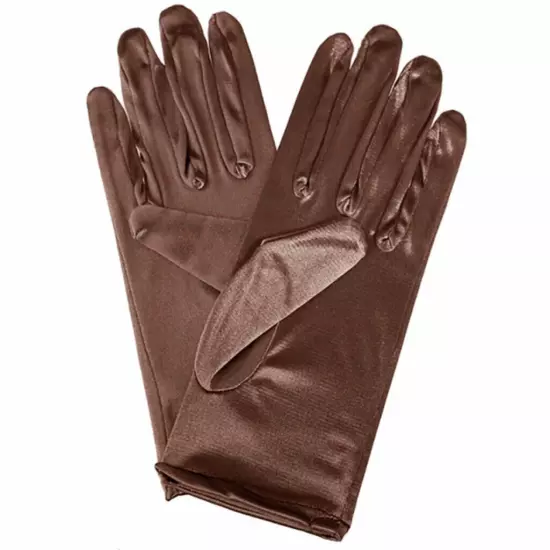 Women Satin Warm Gloves Full Finger Gloves Wedding Prom Costume 15 Colors