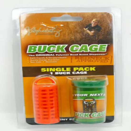 Buck Cage Polymer Bead Scent Dispenser Single Pack Camp Jeff Foxworthy Orange X2