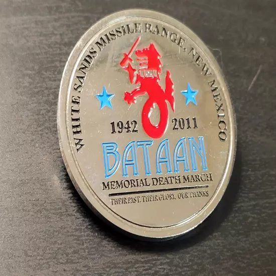 White Sands Missile Range Death March Military challenge coin 2011 Bataan 