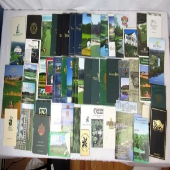 Huge Lot of 50+ Golf Yardage Books & Scorecards