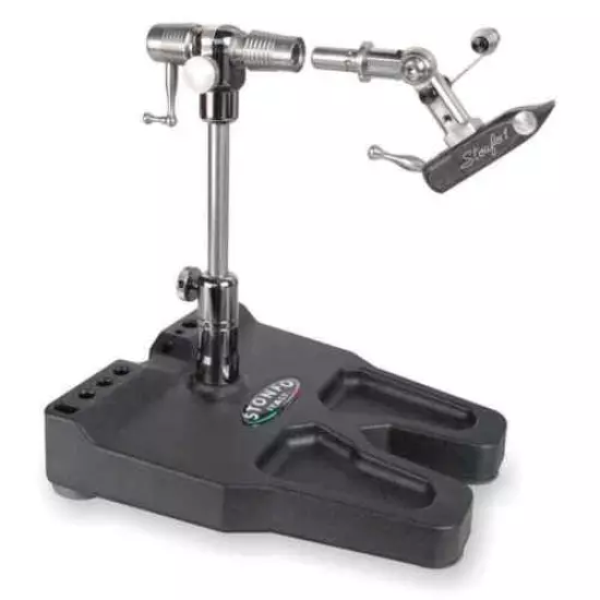 STONFO TRANSFORMER FLY TYING VISE. 3 VISES IN 1. TUBE. NEW. INTEGRATED BASE.