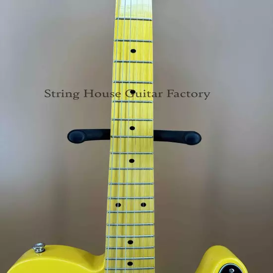 New Yellow Custom TELE Solid Body Electric Guitar Chrome Hardware SS Pickup